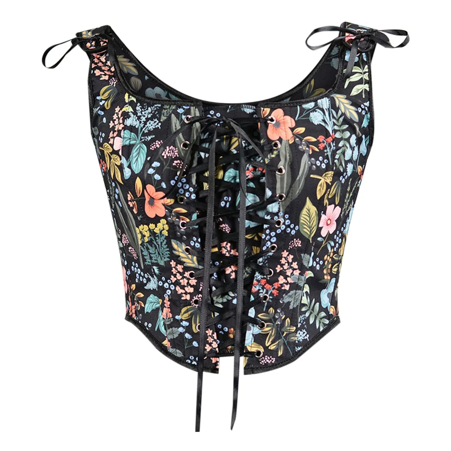 Floral Print Push Up Corset Top