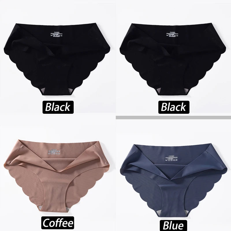 4PC/Set Seamless Silk Panties For