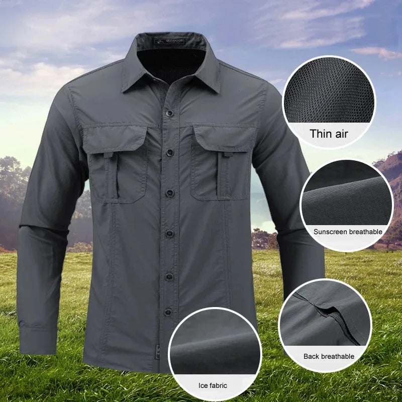 Tactical Long-Sleeved Cargo Shirt