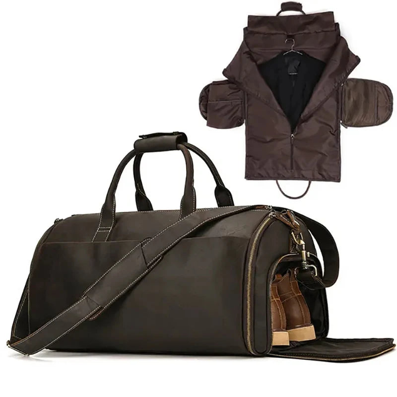 Leather Folding Suit Bag