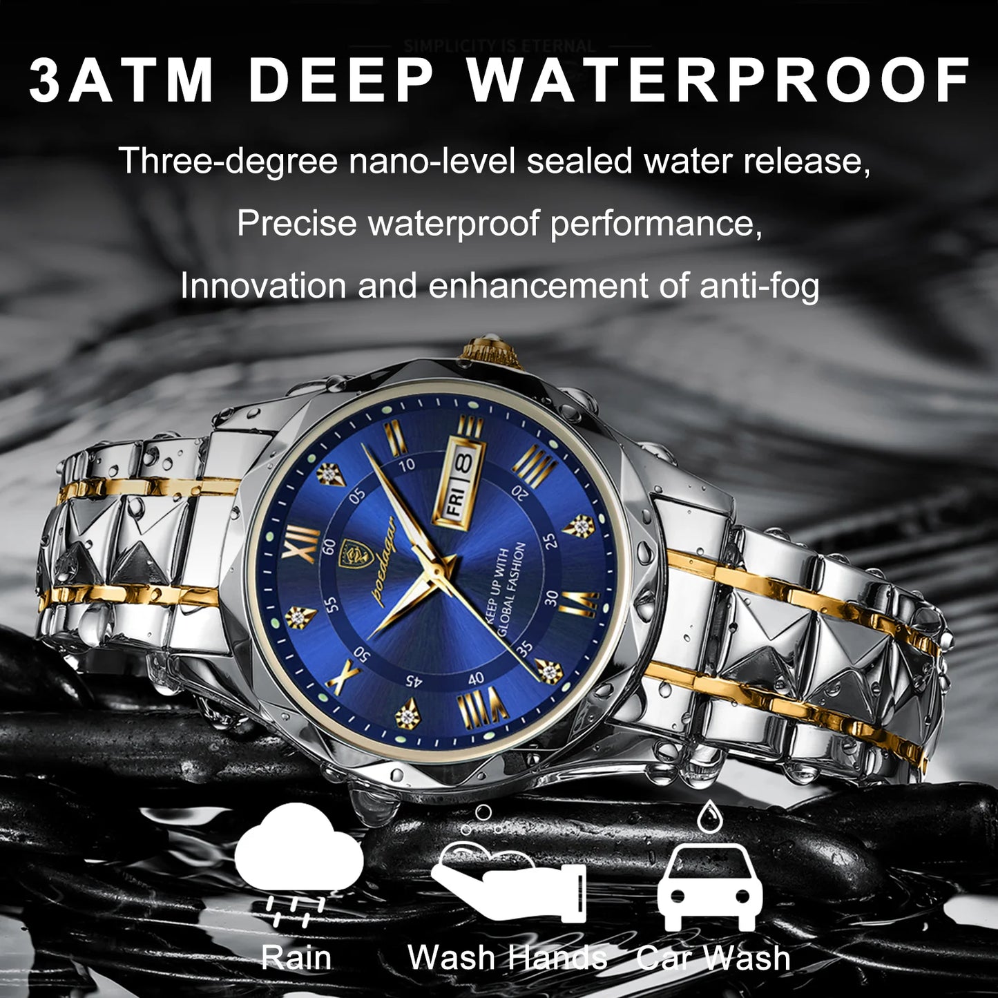 POEDAGAR  Luxury Man Wristwatch