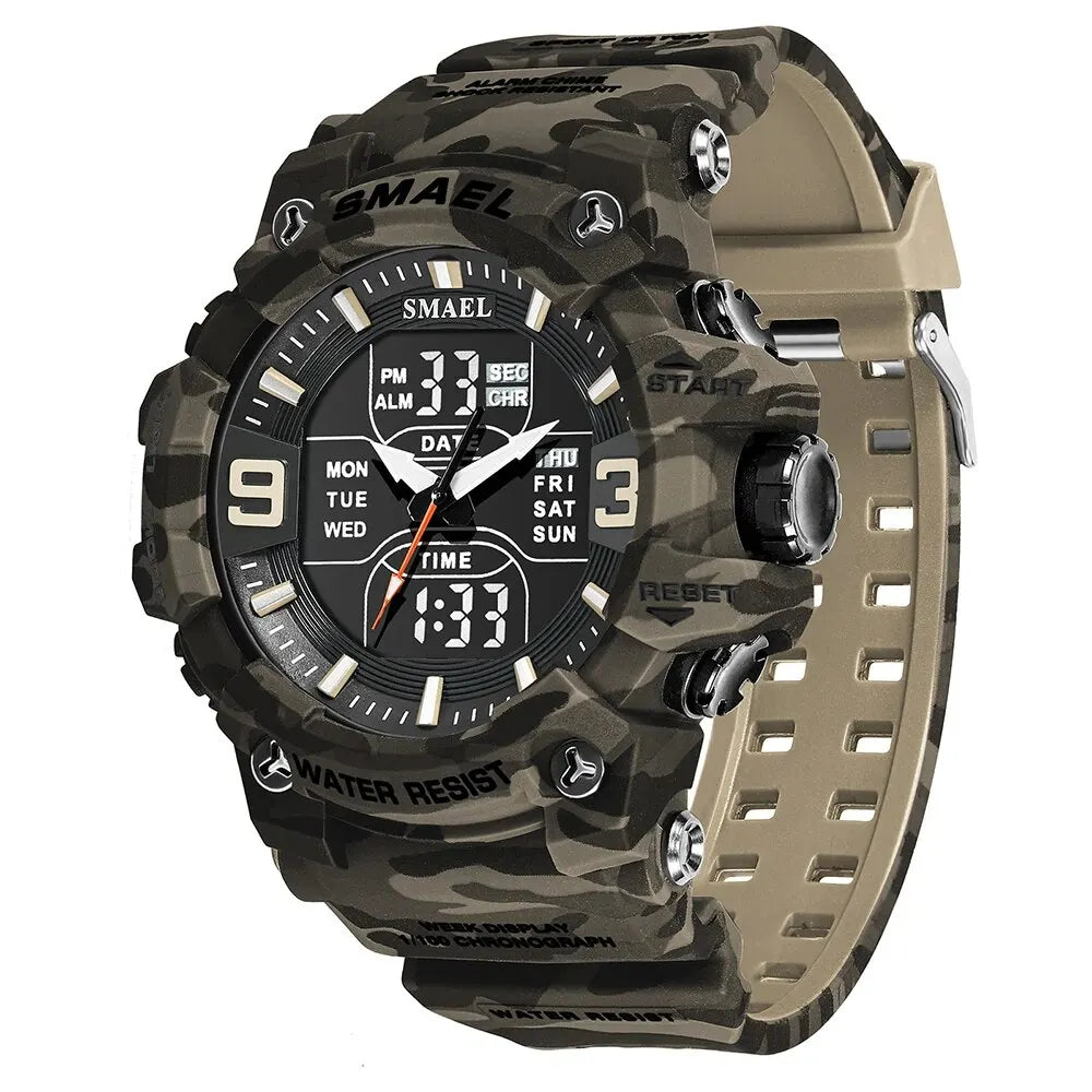 SMAEL 8049MC Camouflage Digital Waterproof Sports Watch