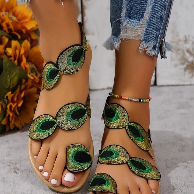 Embroidered Sandals