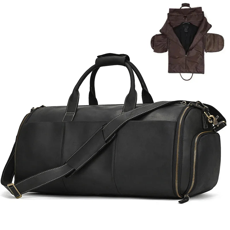 Leather Folding Suit Bag