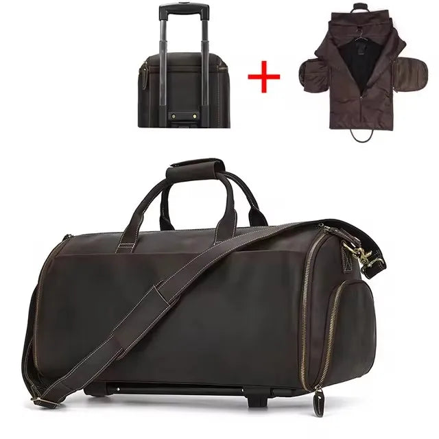 Leather Folding Suit Bag