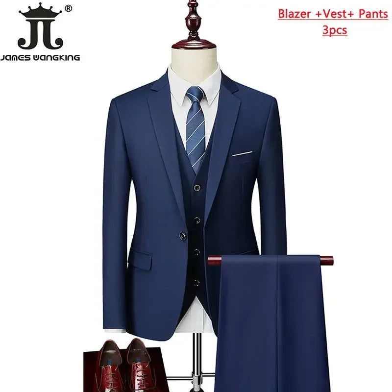 ( Jacket+Vest+Pants ) Formal Business Suit