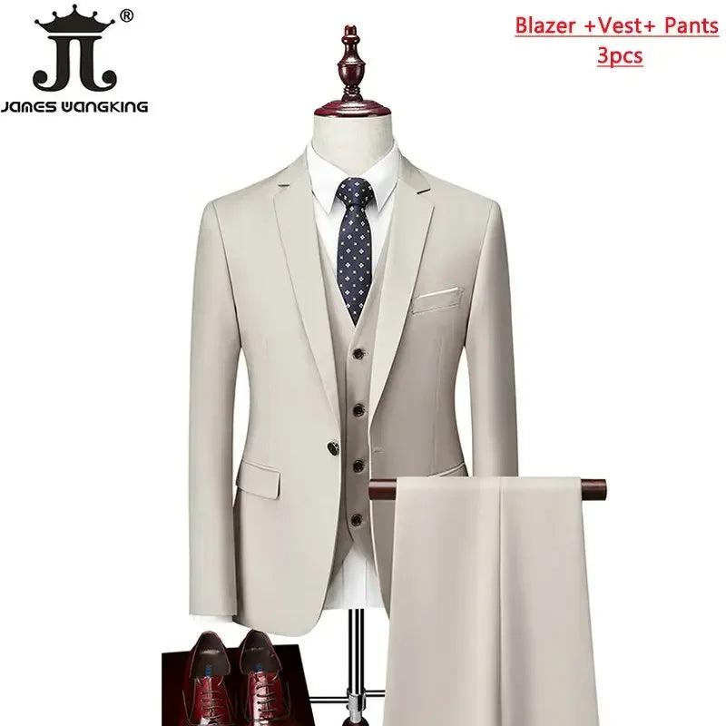 ( Jacket+Vest+Pants ) Formal Business Suit