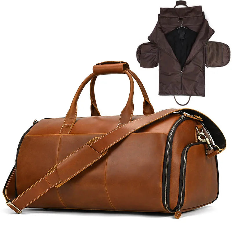 Leather Folding Suit Bag