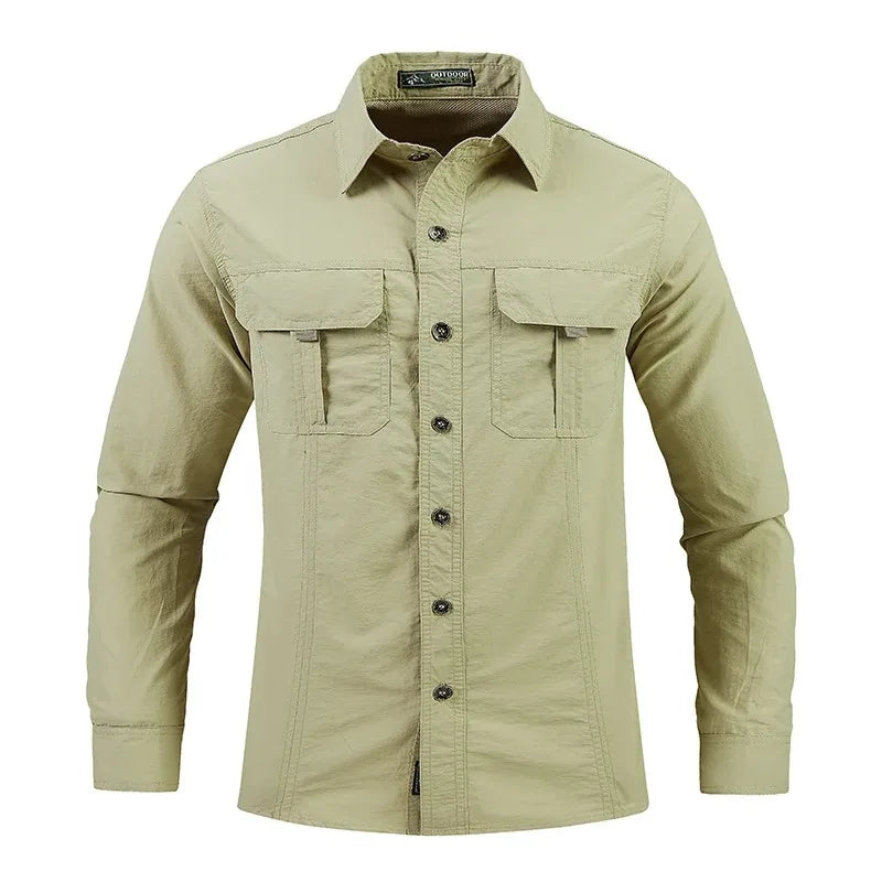 Tactical Long-Sleeved Cargo Shirt