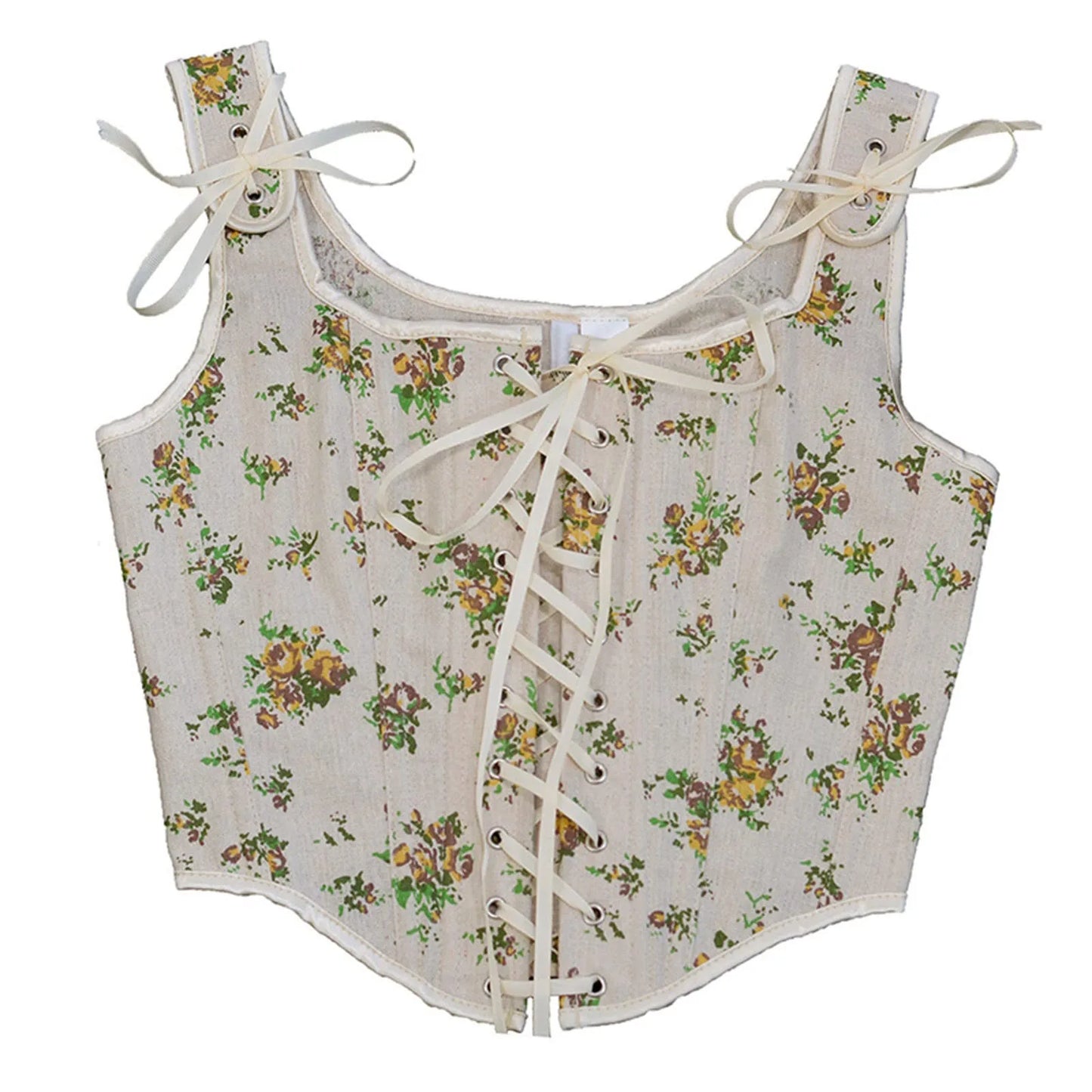 Floral Print Push Up Corset Top