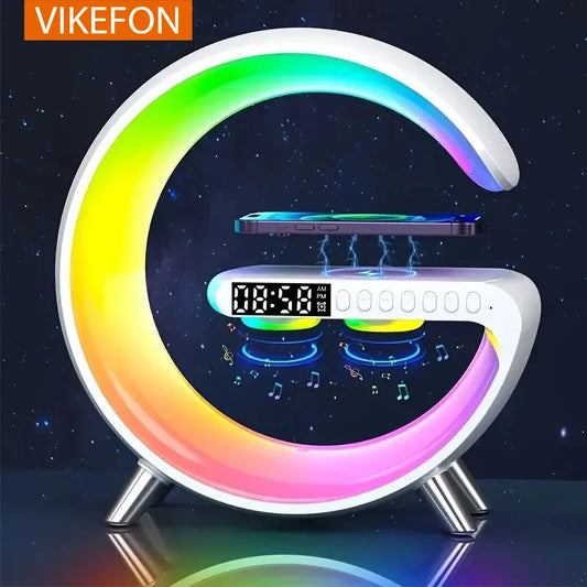 Night Light Lamp / Alarm Clock / Bluetooth Speaker / Wireless Charger Station