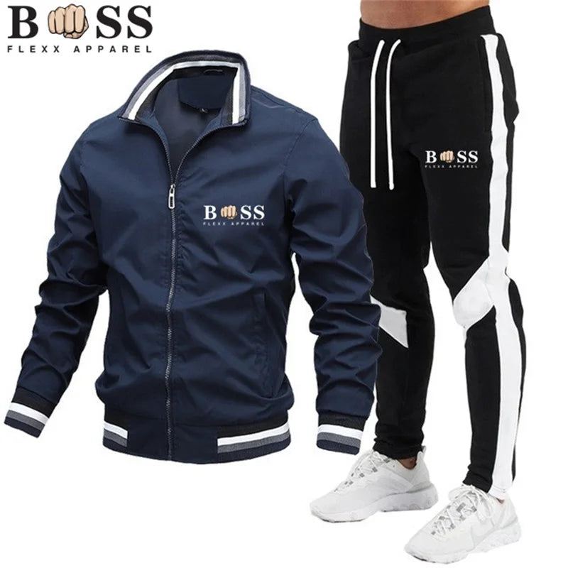 Mens Sweatshirt+sweatpants Sports Suit