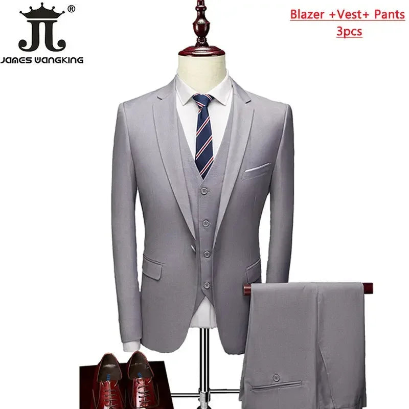 ( Jacket+Vest+Pants ) Formal Business Suit