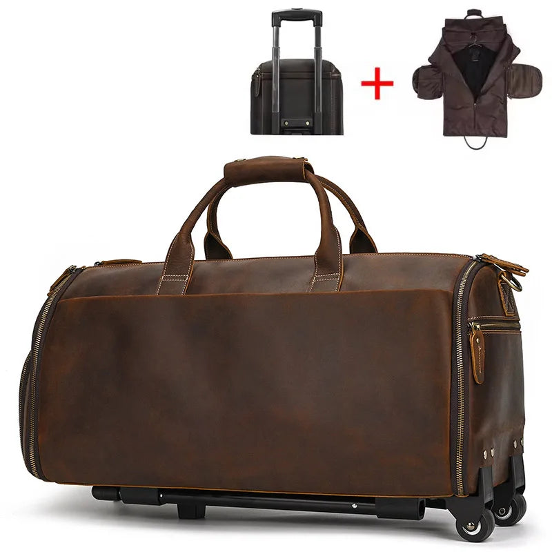 Leather Folding Suit Bag