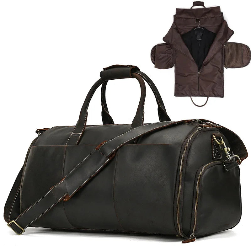 Leather Folding Suit Bag